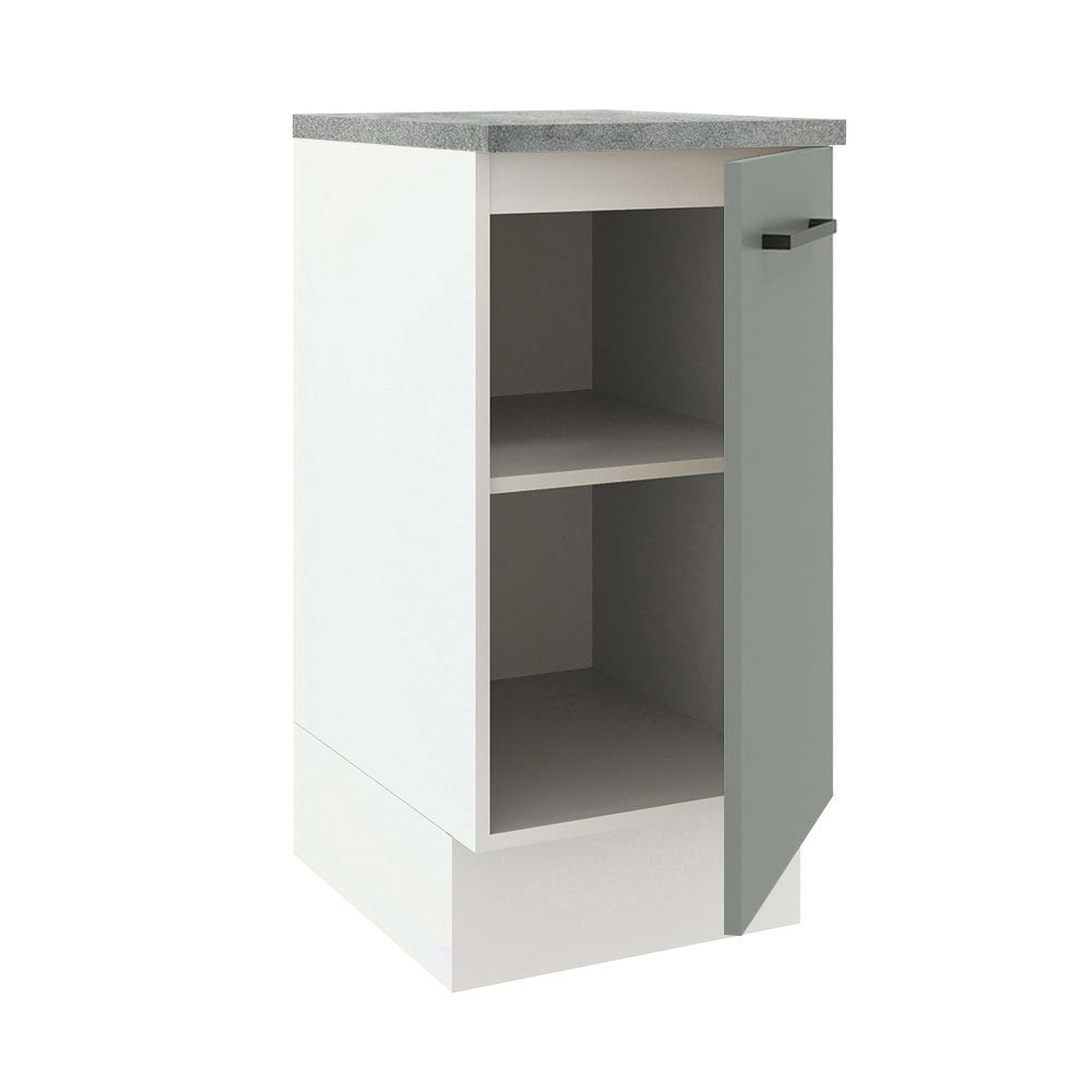 Balcão Madesa Agata 40 cm 1 Porta Branco/Cinza
