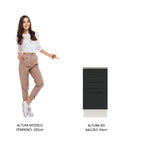 Balcão Madesa Agata 40 cm 3 Gavetas Branco/Preto