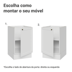Balcão de Cozinha 50cm 1 Porta (Sem Tampo) Branco Vik Madesa