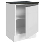 Balcão Madesa Acordes 100% MDF 60 cm 1 Porta Frente Branco Brilho