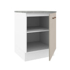 Balcão 60 cm 1 Porta Branco/Crema Agata Madesa