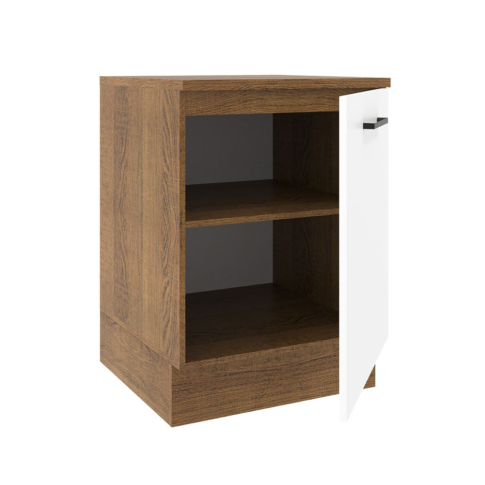 Balcão Madesa Agata 60 cm 1 Porta Rustic/Branco