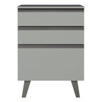 Balcão 60 cm 3 Gavetas Com Pés Cinza Nice Madesa