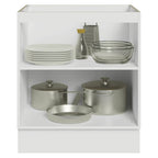 Balcão de Cozinha 70 cm 2 Portas (Sem Tampo) Branco/Preto Vik Madesa