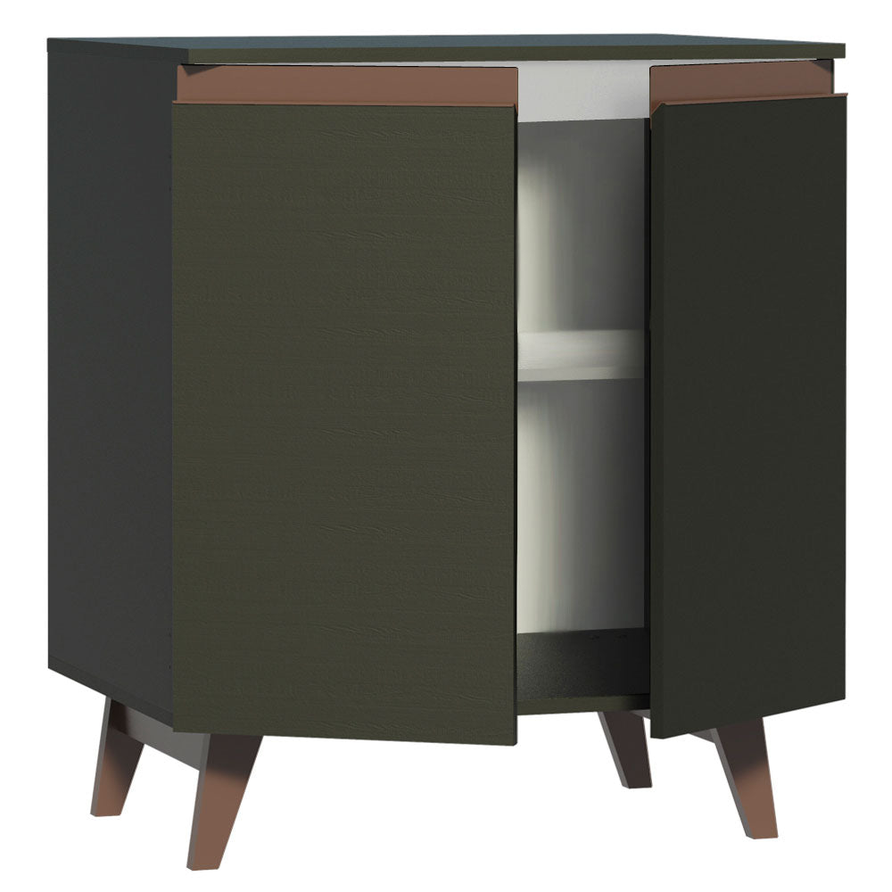 Balcão Madesa Reims 70 cm 2 Portas Preto