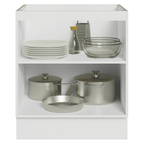 Balcão de Cozinha 70 cm 2 Portas (Sem Tampo) Branco/Azul Vik Madesa