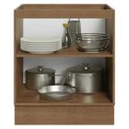 Balcão de Cozinha 70 cm 2 Portas (Sem Tampo) Rustic/Verde Vik Madesa