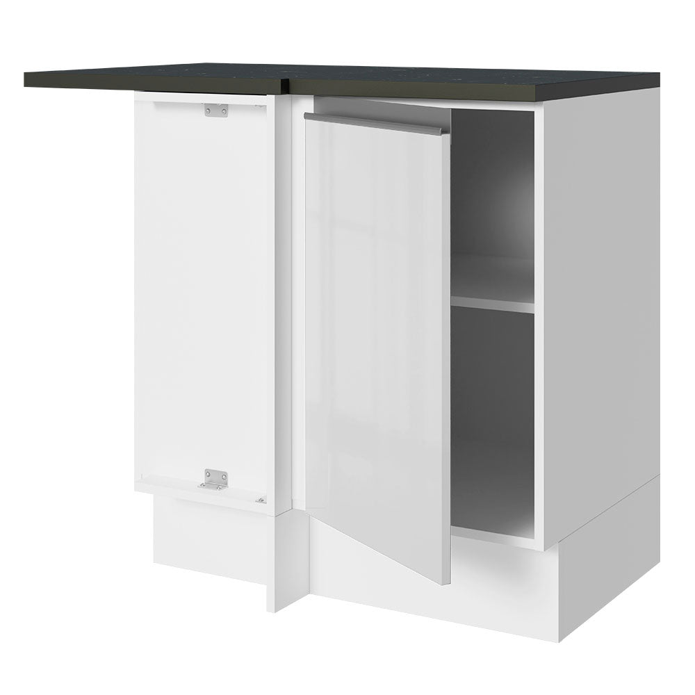 Balcão de Canto Madesa Acordes 100% MDF 1 Porta Branco Brilho
