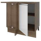 Balcão de Canto Madesa Glamy 1 Porta Rustic/Branco