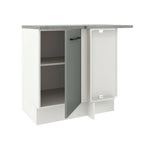 Balcão de Canto Madesa Agata 1 Porta Branco/Cinza