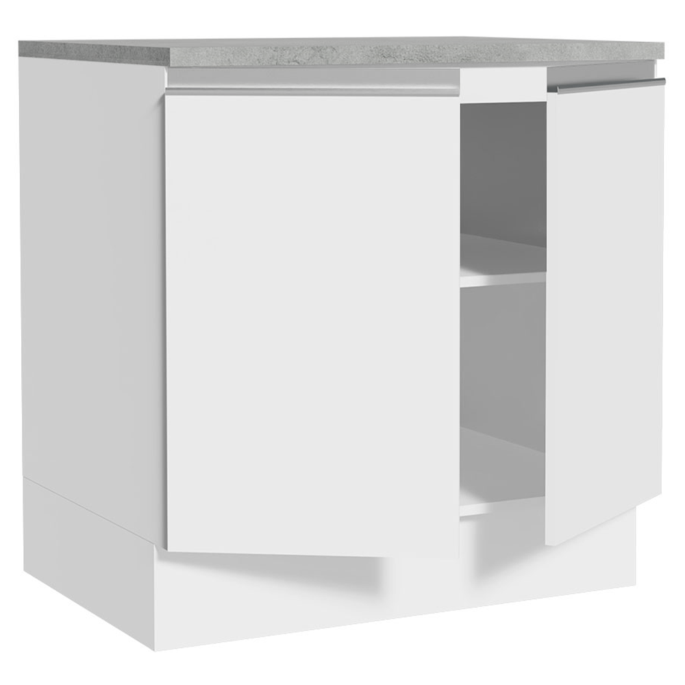 Balcão Madesa Glamy 80 cm 2 Portas Branco