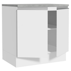 Balcão Madesa Glamy 80 cm 2 Portas Branco