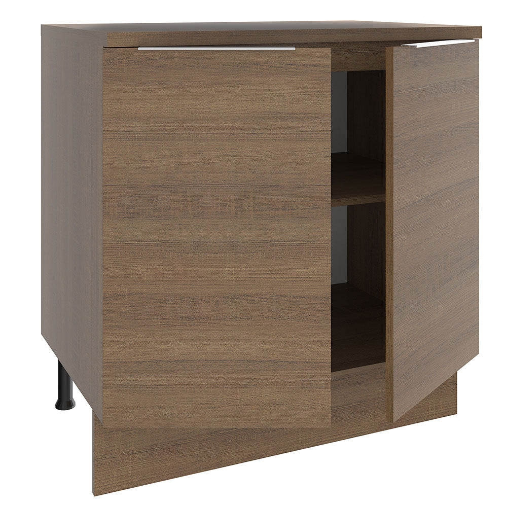 Balcão Madesa Stella 80 cm 2 Portas Rustic