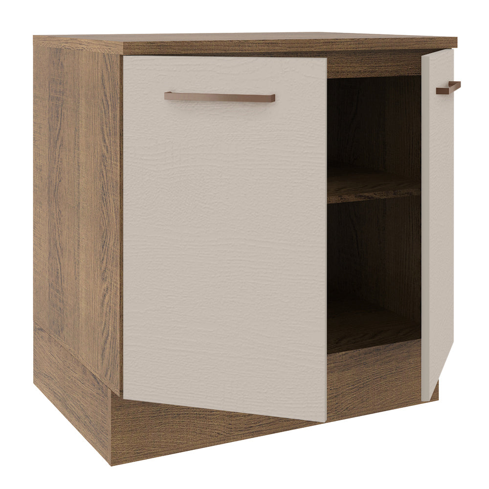 Balcão 80 cm 2 Portas Rustic/Crema Agata Madesa