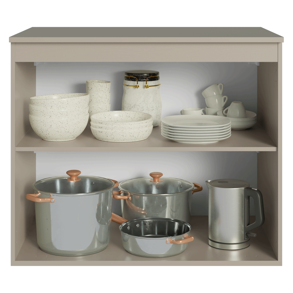 Balcão de Cozinha 80 cm 2 Portas Suspenso Crema Nice Madesa