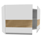 Armário Aéreo Madesa Glamy 120 cm 2 Portas com Vidro Branco