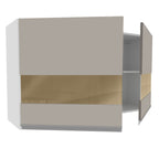 Armário Aéreo Madesa Glamy 120 cm 2 Portas com Vidro Branco/Crema