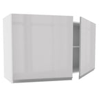 Armário Aéreo Madesa Acordes 100% MDF 120 cm 2 Portas Branco Brilho