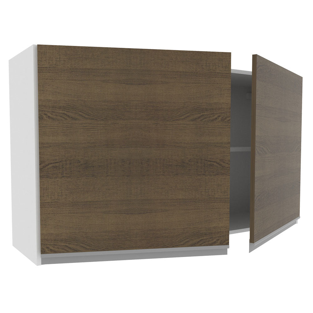 Armário Aéreo Madesa Acordes 100% MDF 120 cm 2 Portas Branco/Rustic