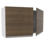 Armário Aéreo Madesa Acordes 100% MDF 120 cm 2 Portas Branco/Rustic