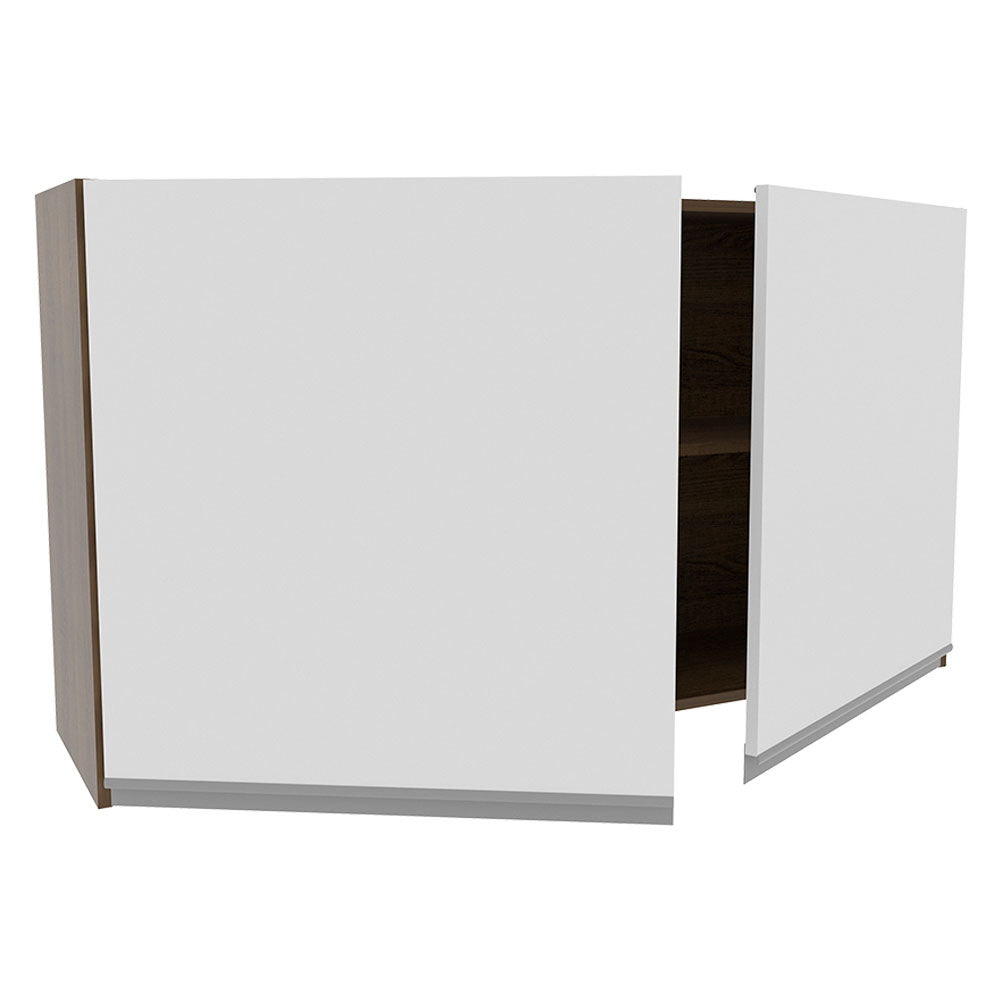 Armário Aéreo Madesa Glamy 120 cm 2 Portas Rustic/Branco