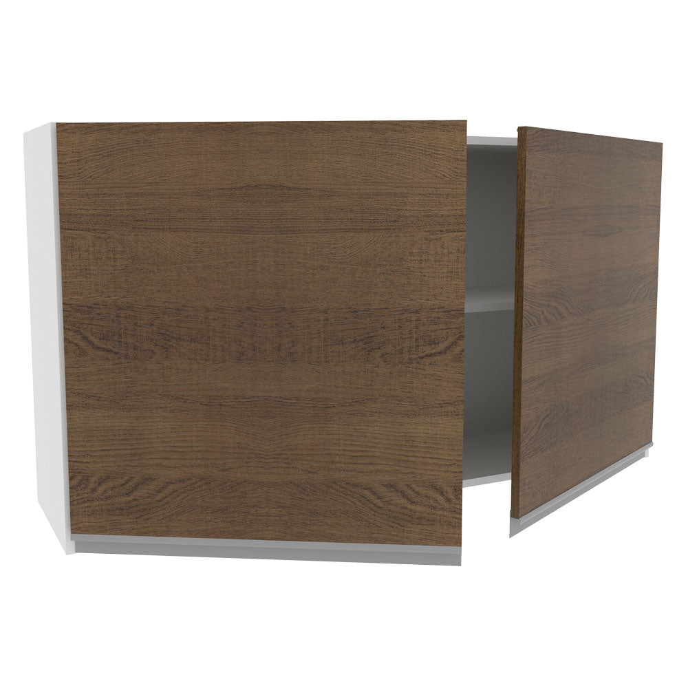 Armário Aéreo Madesa Glamy 120 cm 2 Portas Branco/Rustic