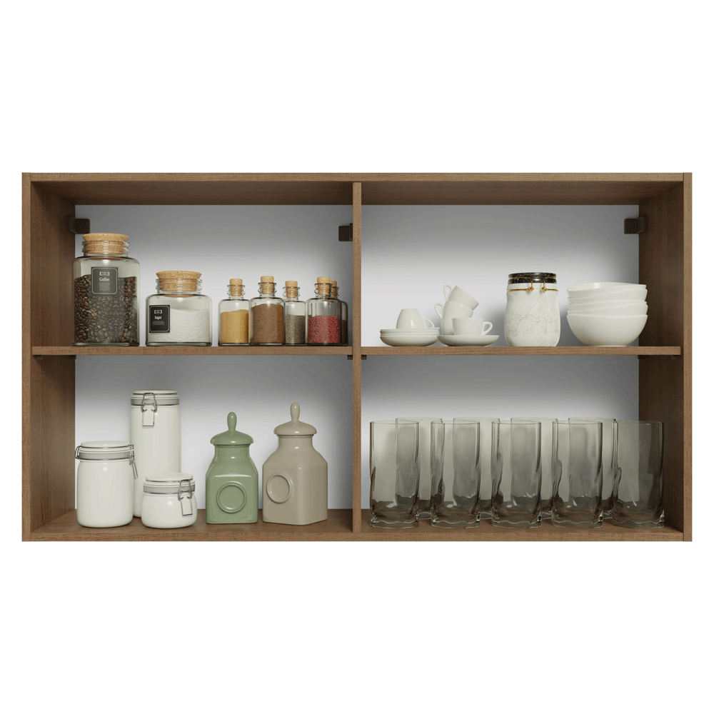 Armário Aéreo 120 cm 2 Portas Rustic/Verde Vik Madesa