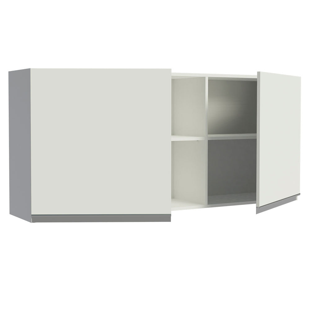 Armário Aéreo Madesa Glamy 150 cm 2 Portas e 2 Nichos Branco