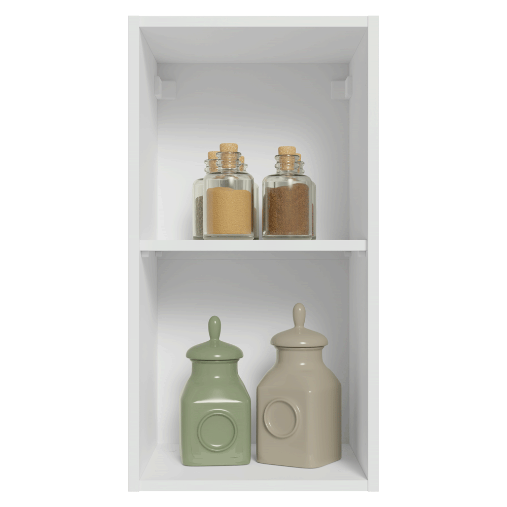 Armário Aéreo 35 cm 1 Porta Branco/Crema Vik Madesa