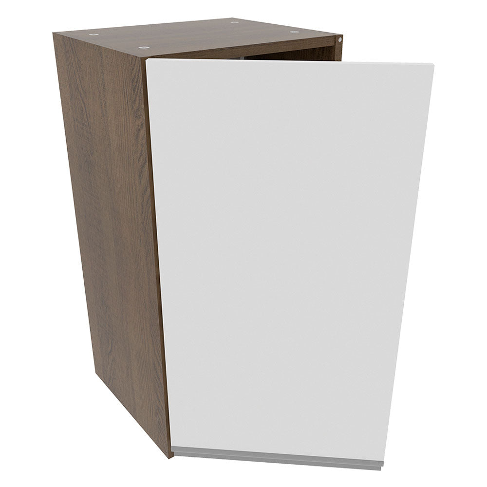 Armário Aéreo Madesa Glamy 35 cm 1 Porta Rustic/Branco