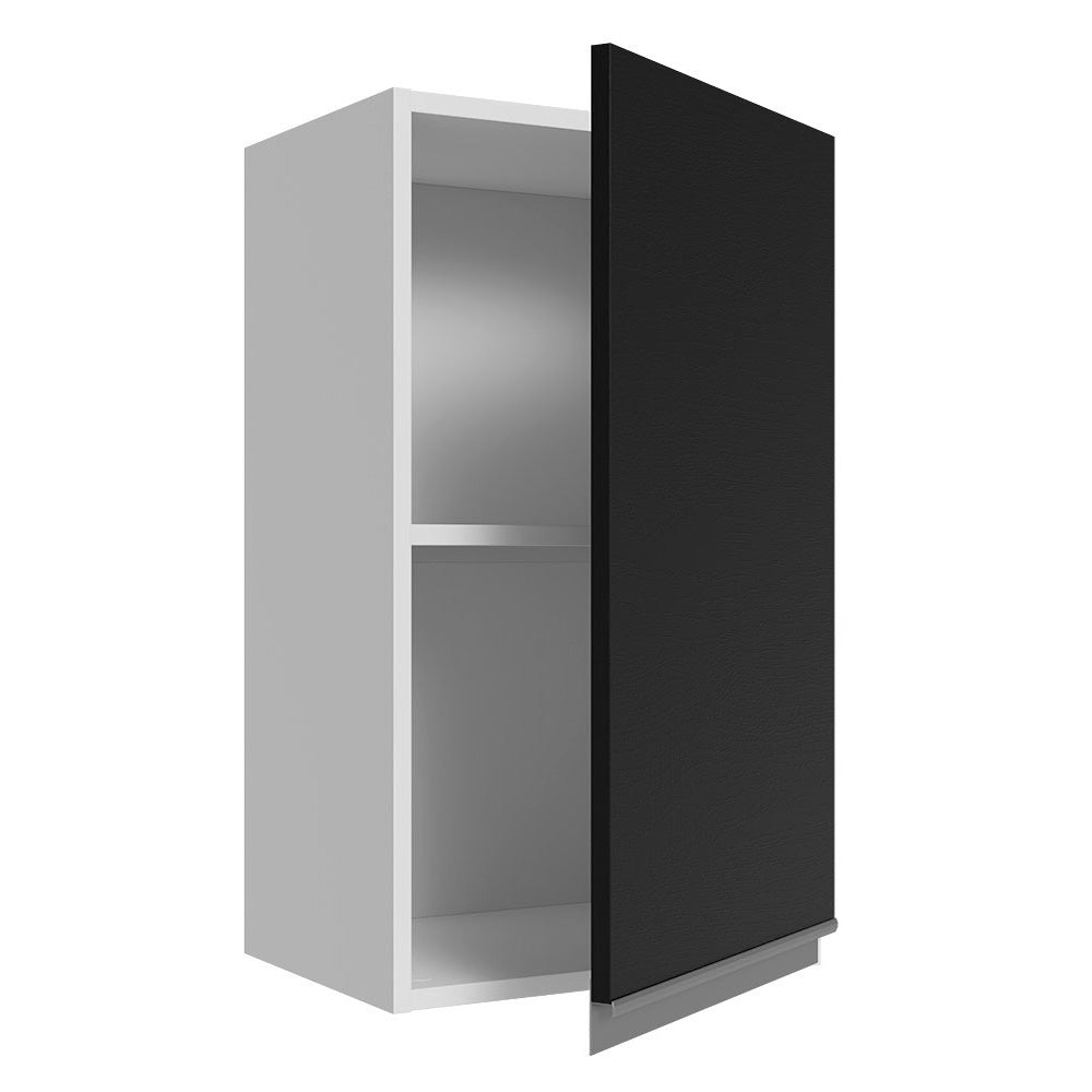 Armário Aéreo 100% MDF 35 cm 1 Porta Branco/Preto Acordes Madesa