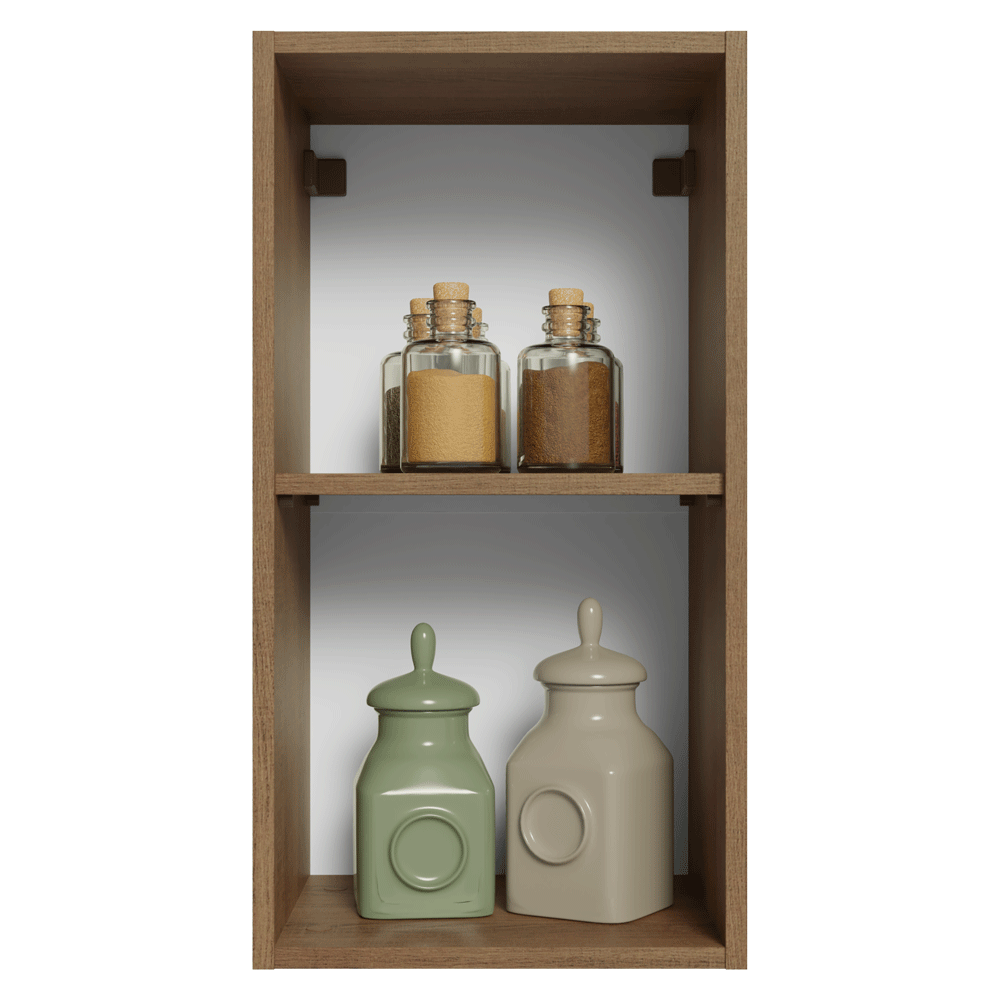 Armário Aéreo 35 cm 1 Porta Rustic/Crema Vik Madesa