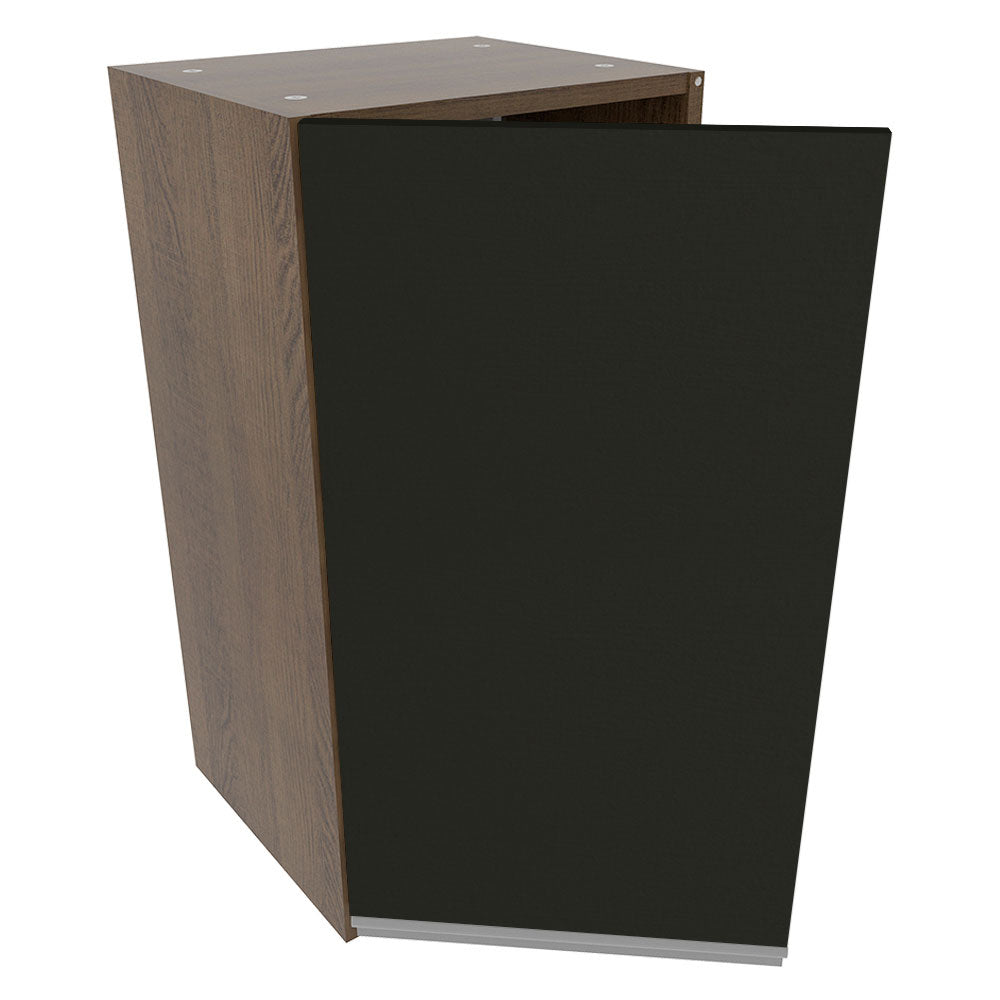 Armário Aéreo Madesa Glamy 35 cm 1 Porta Rustic/Preto