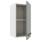 Armário Aéreo Madesa Agata 35 cm 1 Porta Branco/Cinza