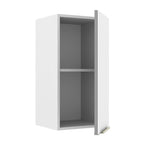 Armário Aéreo Madesa Lux 35 cm 1 Porta Branco/Branco Veludo