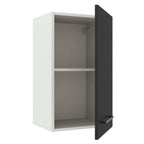 Armário Aéreo Madesa Agata 40 cm 1 Porta Branco/Preto