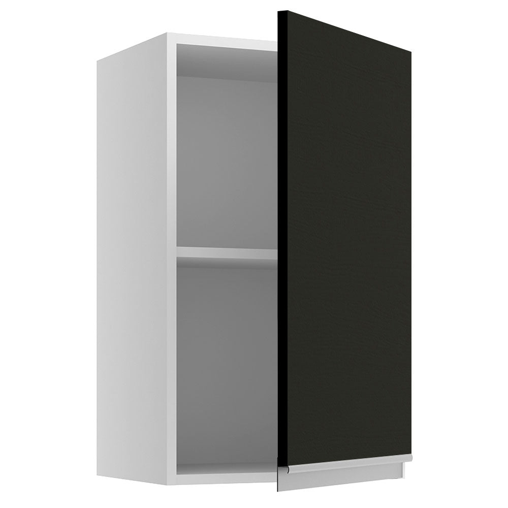 Armário Aéreo Madesa Glamy 40 cm 1 Porta Branco/Preto