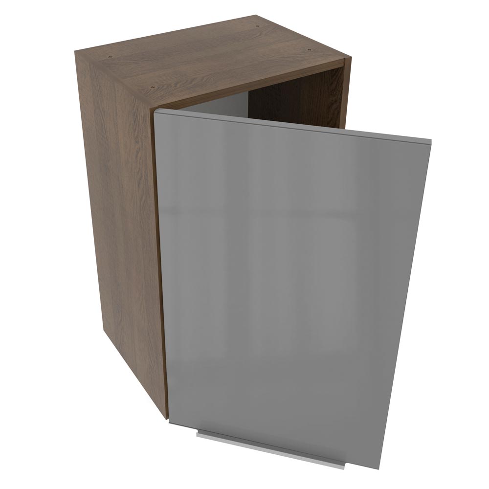 Armário Aéreo Madesa Lux 40 cm 1 Porta Rustic/Cinza