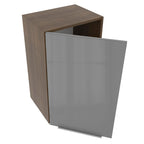 Armário Aéreo Madesa Lux 40 cm 1 Porta Rustic/Cinza