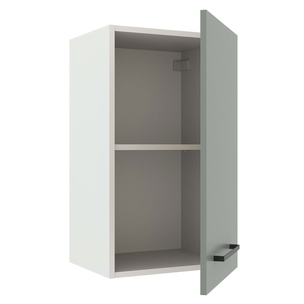 Armário Aéreo Madesa Agata 40 cm 1 Porta Branco/Cinza