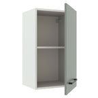 Armário Aéreo Madesa Agata 40 cm 1 Porta Branco/Cinza