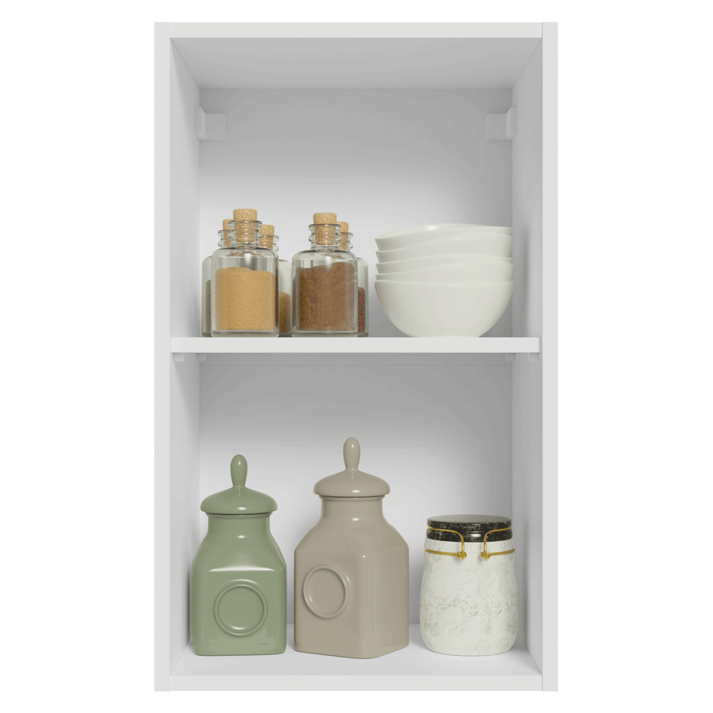 Armário Aéreo 40 cm 1 Porta Branco/Cinza Vik Madesa