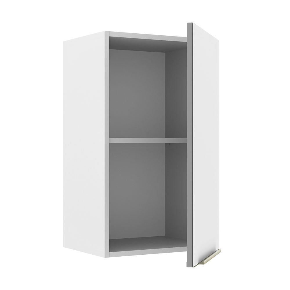 Armário Aéreo Madesa Lux 40 cm 1 Porta Branco/Branco Veludo