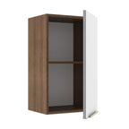 Armário Aéreo Madesa Lux 40 cm 1 Porta Rustic/Branco Veludo