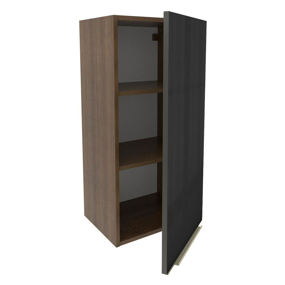 Armário Aéreo Madesa Lux 40 x 83 cm 1 Porta Rustic/Preto