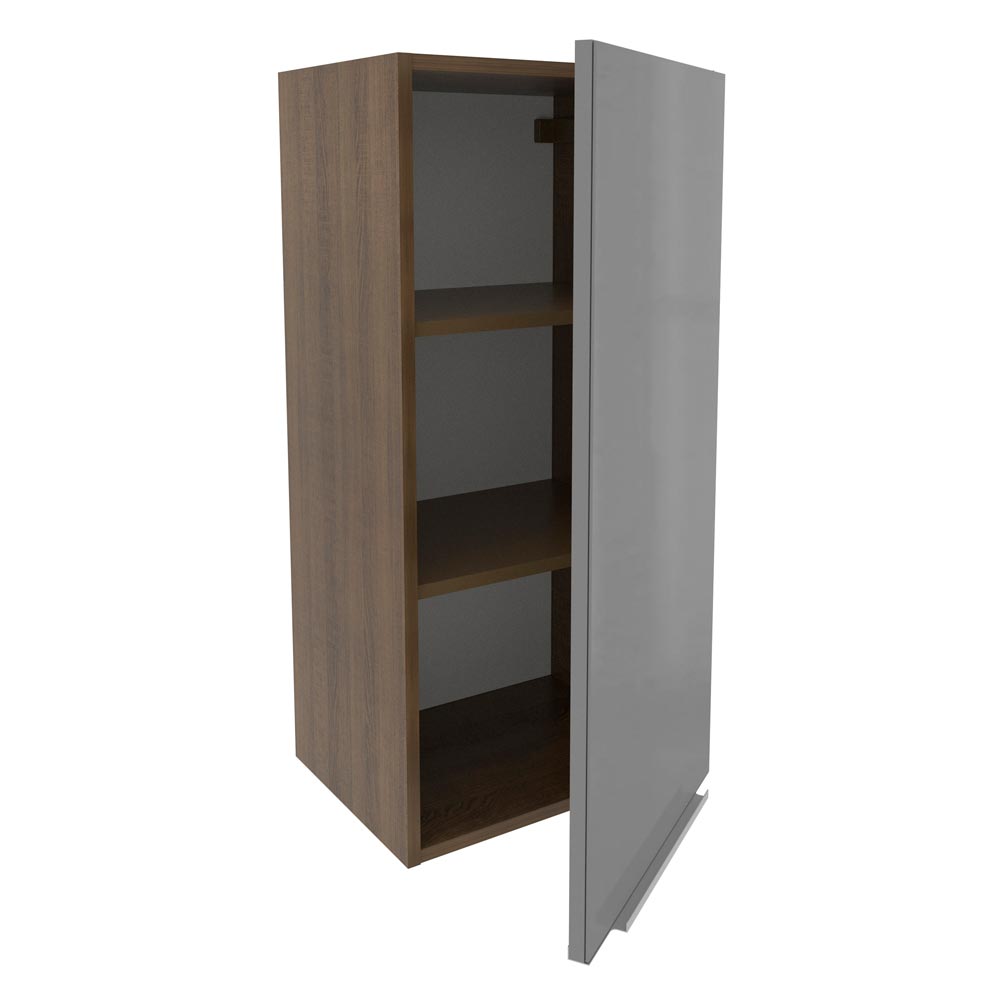 Armário Aéreo Madesa Lux 40 x 83 cm 1 Porta Rustic/Cinza