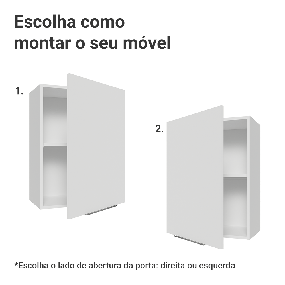 Armário Aéreo 50cm 1 Porta Branco Stella Madesa