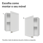Armário Aéreo 50cm 1 Porta Branco Vik Madesa
