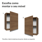 Armário Aéreo 50cm 1 Porta Rustic Glamy Madesa