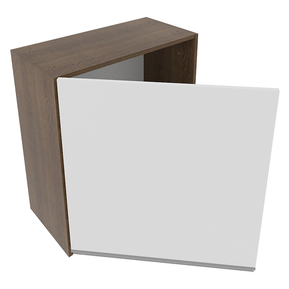 Armário Aéreo Madesa Glamy 60 cm 1 Porta Rustic/Branco